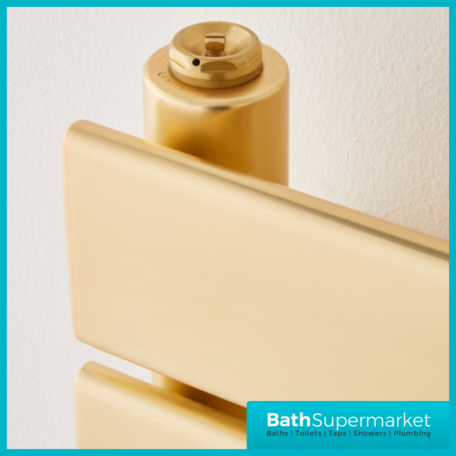 Sunlight Malibu Designer Panel Radiator Brushed Brass 500mm Width x Various Heights