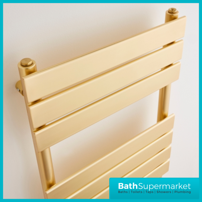 Sunlight Malibu Designer Panel Radiator Brushed Brass 500mm Width x Various Heights