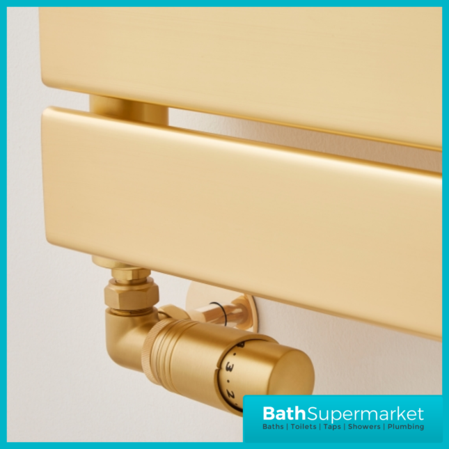 Sunlight Malibu Designer Panel Radiator Brushed Brass 500mm Width x Various Heights