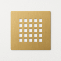 Kartell K-Vit Naturals Brushed Brass Colour Match Square Shower Waste Cover Grid - Image 5