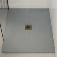 Kartell K-Vit Naturals Brushed Brass Colour Match Square Shower Waste Cover Grid - Image 6