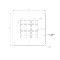 Kartell K-Vit Naturals Brushed Brass Colour Match Square Shower Waste Cover Grid - Image 8