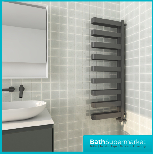 Sunshine Designer U Shaped Anthracite Radiator 400mm Width x 850mm & 1300mm H - Image 6