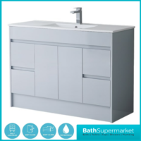 WaterGuard Rio Waterproof Cloud Grey Floor Standing Single Basin Vanity Unit 1200mm
