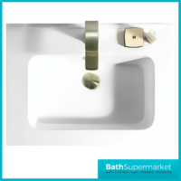 Tailored Fluted Sage Green Wall Hung Drawer Vanity Unit & Matt Basin 610mm
