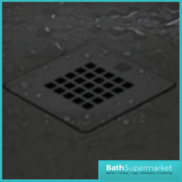 Kartell K-Vit Naturals Graphite Colour Match Square Shower Waste Cover Grid