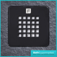 Kartell K-Vit Naturals Graphite Colour Match Square Shower Waste Cover Grid