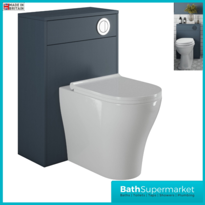 Traditional Timeless Blue Ash Back To Wall WC Toilet Unit 550mm