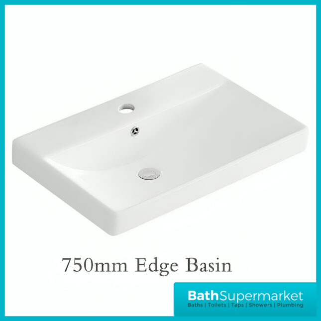 WaterGuard Rio Waterproof Cloud Grey Floor Standing Edge Basin Vanity Unit 750mm
