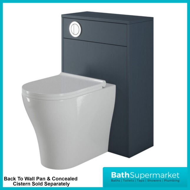 Traditional Timeless Blue Ash BackTo Wall WC Toilet Unit 550mm