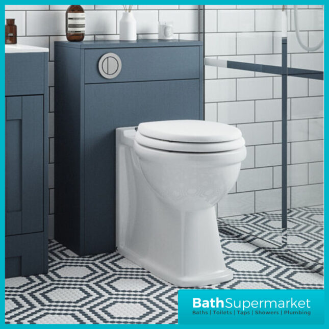 Traditional Timeless Blue Ash BackTo Wall WC Toilet Unit 550mm