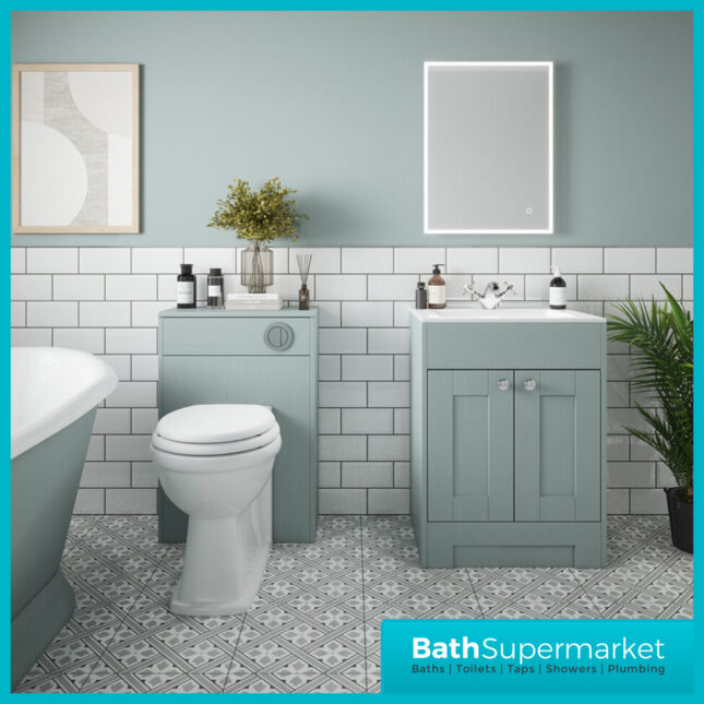 Carlton White Traditional Back To Wall Toilet Pan With Soft Close Seat