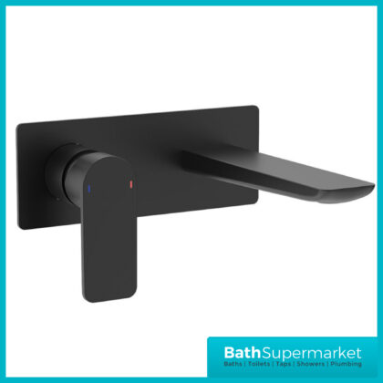 Sognare Mode Matt Black Wall Mounted Single Lever Handle Basin Mixer Tap