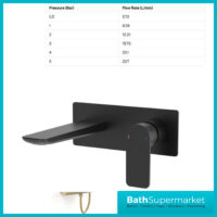 Sognare Mode Matt Black Wall Mounted Single Lever Handle Basin Mixer Tap