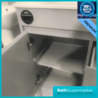 WaterGuard Rio Waterproof Cloud Grey Floor Standing Double Basin Vanity Unit 1200mm