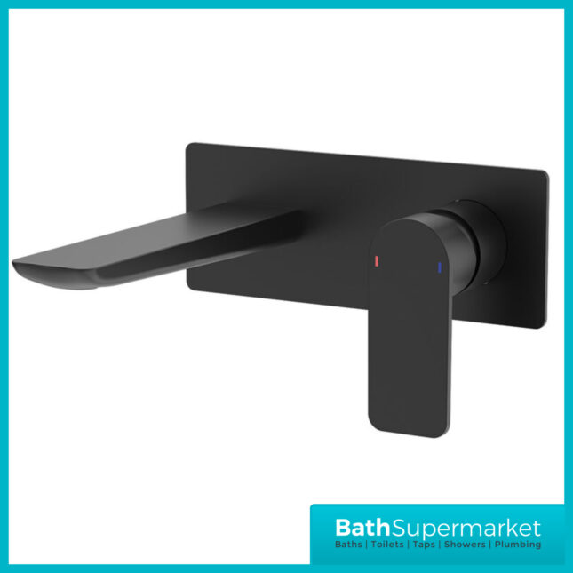 Sognare Mode Matt Black Wall Mounted Single Lever Handle Basin Mixer Tap