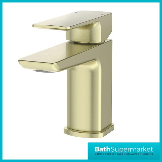 Sognare Mode Brushed Brass Lever Handle Mono Basin Mixer Tap