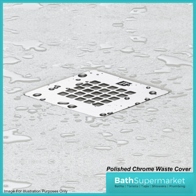 Kartell K-Vit Naturals Graphite Stone Effect Rectangle Shower Trays With Waste – 1700mm
