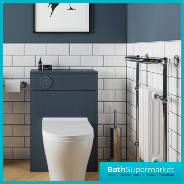 Traditional Timeless Blue Ash BackTo Wall WC Toilet Unit 550mm