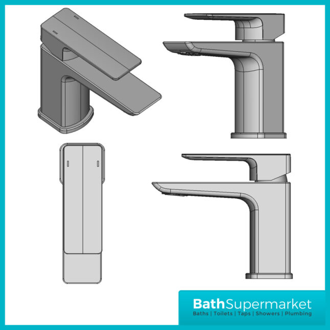 Sognare Mode Matt Black Lever Handle Mono Basin Mixer Tap