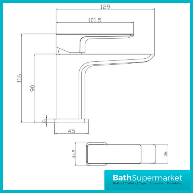 Sognare Mode Matt Black Lever Handle Mono Basin Mixer Tap
