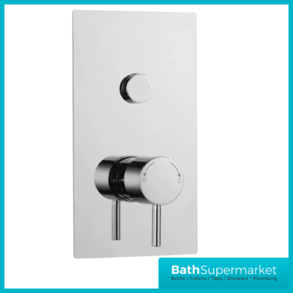 Kartell K-Vit Plan Single Round Push Button Concealed Thermostatic Shower Valve 1 Way