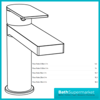 Nuie Canada Chrome Mono Basin Mixer Tap With Push Clicker Waste