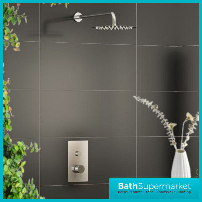 Kartell K-Vit Plan Single Round Push Button Concealed Thermostatic Shower Valve 1 Way