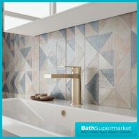Nuie Canada Brushed Brass Mono Basin Mixer Tap With Push Clicker Waste