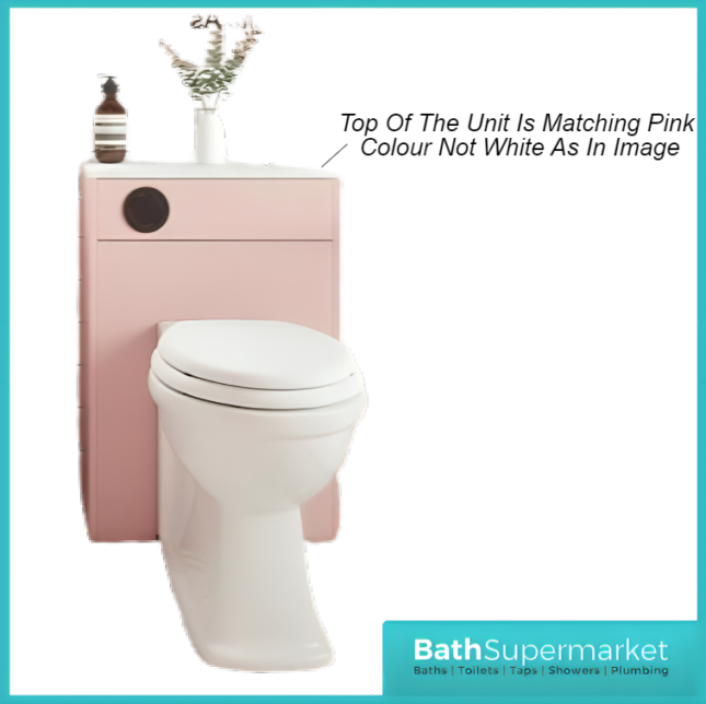 Traditional Timeless Antique Rose Pink Back To Wall WC Toilet Unit 550mm