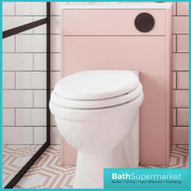 Traditional Timeless Antique Rose Pink Back To Wall WC Toilet Unit 550mm