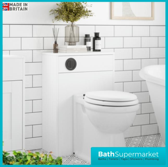 Traditional Timeless White Ash Back To Wall WC Toilet Unit 550mm