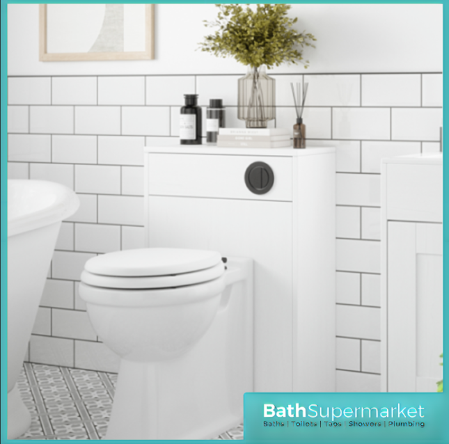 Traditional Timeless White Ash Back To Wall WC Toilet Unit 550mm