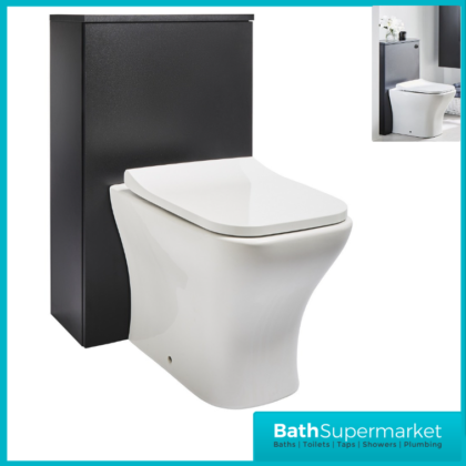 Kartell Purity Nero Matt Black Floor Standing WC Toilet Unit 500mm