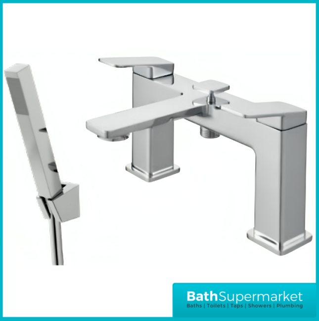 Kartell K-Vit Fine Polished Chrome Deck Mounted Bath Shower Mixer Tap
