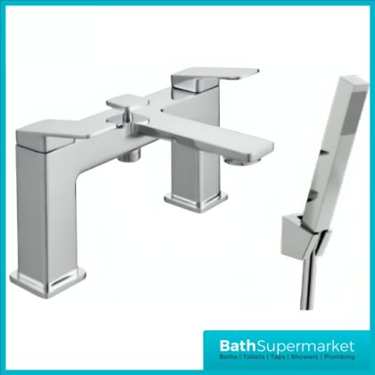 Kartell K-Vit Fine Polished Chrome Deck Mounted Bath Shower Mixer Tap