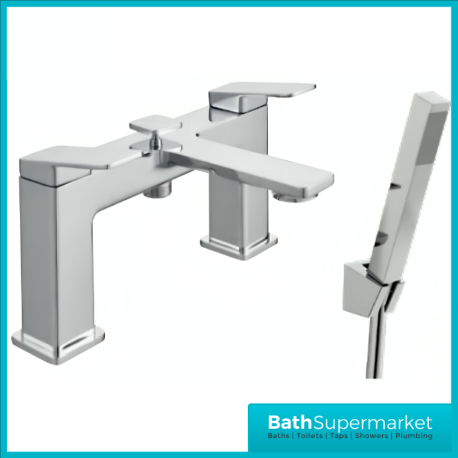 Kartell K-Vit Fine Polished Chrome Deck Mounted Bath Shower Mixer Tap