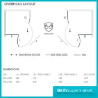 Sognare Athena Chrome Quadrant Shower Enclosure 800mm x 800mm – 1900mm