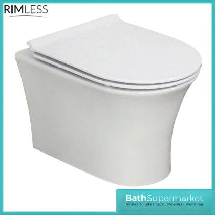 Sognare Deia Wall Hung Rimless Pan With Soft Close Slim Toilet Seat