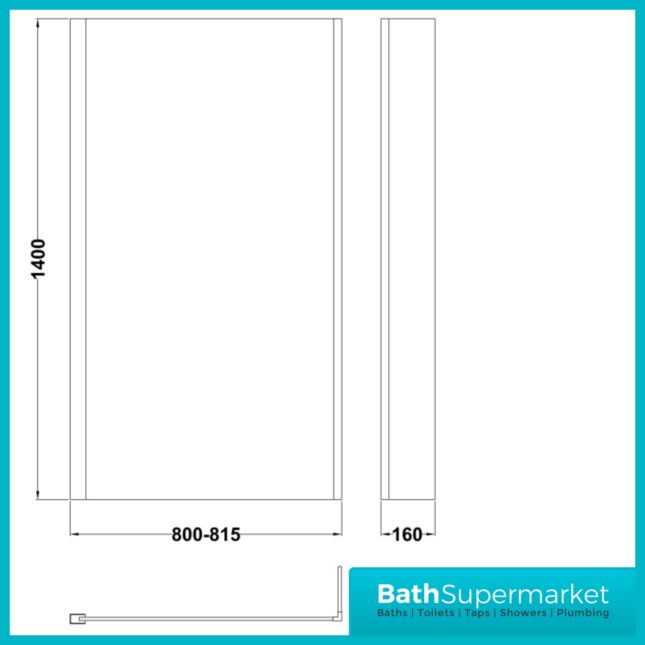 Titan L Shape Bath Left-Right Hand & Brushed Brass Shower Screen With Fixed Return