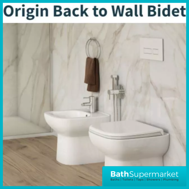 RAK Origin Alpine White Back To Wall Bidet 1 Tap Hole