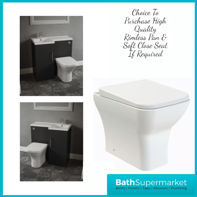 Pastille Oak L Shape Vanity Basin Combination Unit-Pan & Handle Option 900mm LH/RH