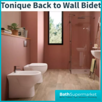 RAK Tonique Alpine White Floor Standing Back To Wall Bidet 1 Tap Hole