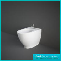 RAK Moon Alpine White Floor Standing Back To Wall Bidet 1 Tap Hole