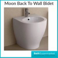 RAK Moon Alpine White Floor Standing Back To Wall Bidet 1 Tap Hole