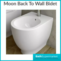 RAK Moon Alpine White Floor Standing Back To Wall Bidet 1 Tap Hole