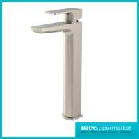 Kartell K-Vit Kolt Brushed Nickel Tall High Rise Mono Basin Mixer Tap