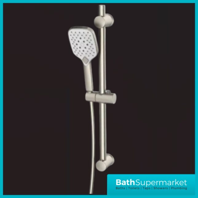 Kartell K-Vit Kolt Brushed Nickel Adjustable Shower Rail Kit