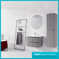 Rocanue Lux Valentina Mid Grey Wall Hung Tall Storage Unit 1500mm High