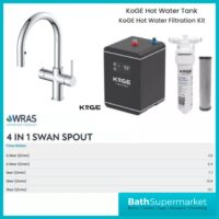 Sognare KoGE 4-In-1 Chrome Pull Out Spout Boiling Water Kitchen Tap System Filter Kit